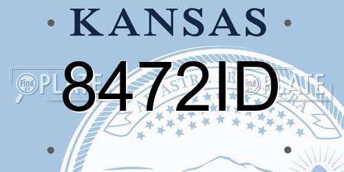 8472ID Kansas License Plate