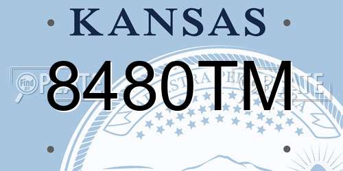 8480TM Kansas License Plate