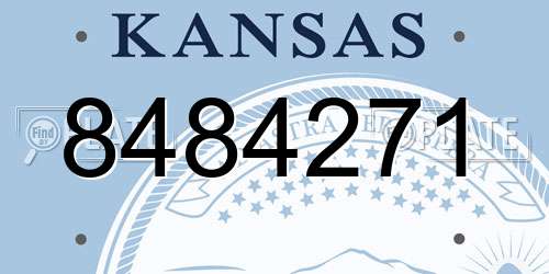 8484271 Kansas License Plate