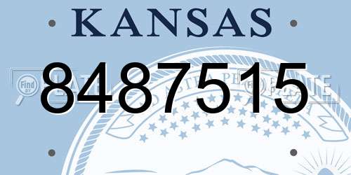 8487515 Kansas License Plate