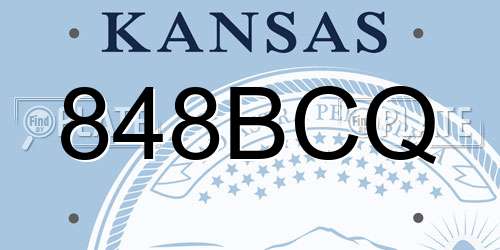 848BCQ Kansas License Plate