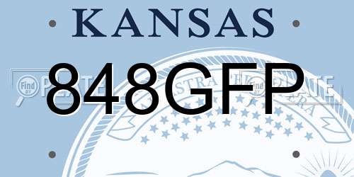 848GFP Kansas License Plate