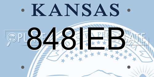 848IEB Kansas License Plate