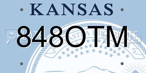 848OTM Kansas License Plate