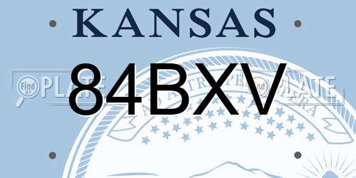 84BXV Kansas License Plate