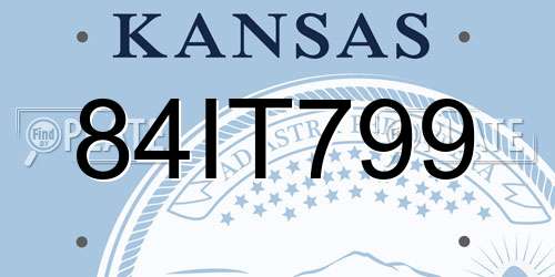 84IT799 Kansas License Plate