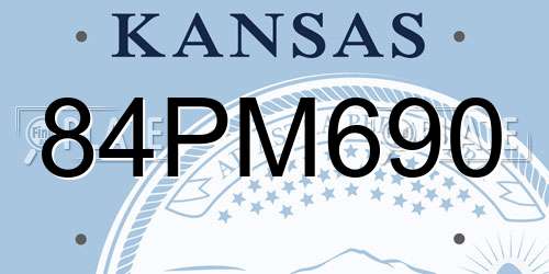 84PM690 Kansas License Plate