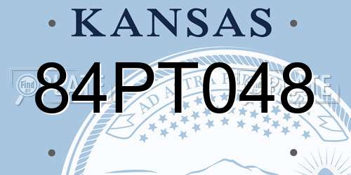 84PT048 Kansas License Plate