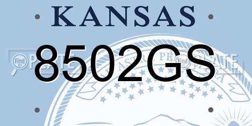 8502GS Kansas License Plate