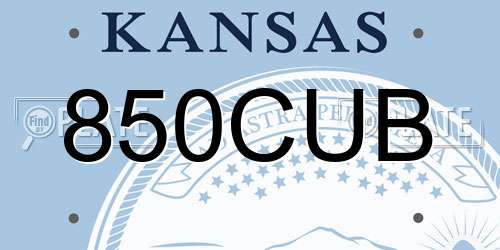 850CUB Kansas License Plate