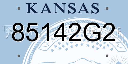 85142G2 Kansas License Plate