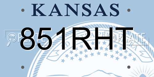 851RHT Kansas License Plate