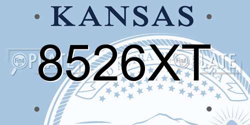 8526XT Kansas License Plate