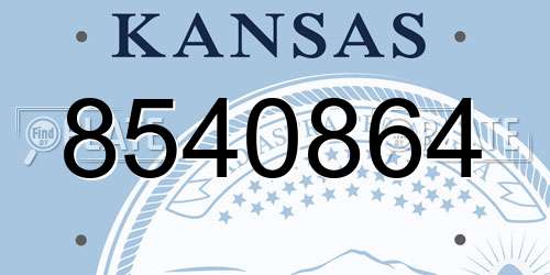 8540864 Kansas License Plate