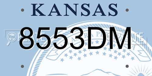 8553DM Kansas License Plate