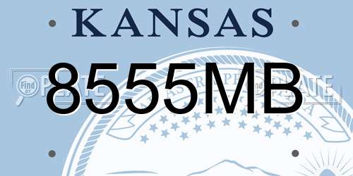 8555MB Kansas License Plate