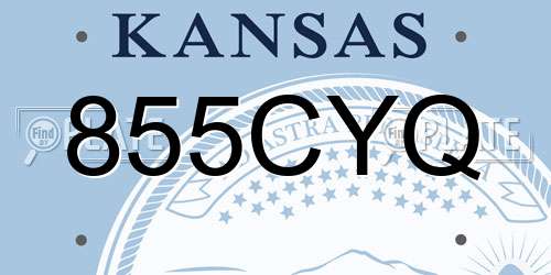 855CYQ Kansas License Plate
