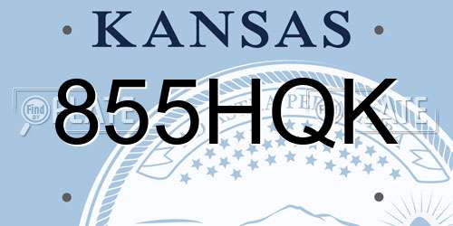 855HQK Kansas License Plate