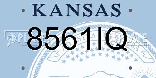 8561IQ Kansas License Plate