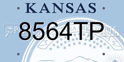8564TP Kansas License Plate