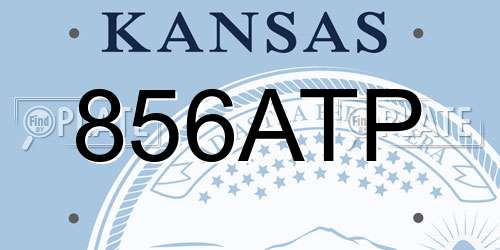 856ATP Kansas License Plate