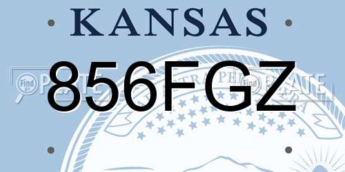 856FGZ Kansas License Plate