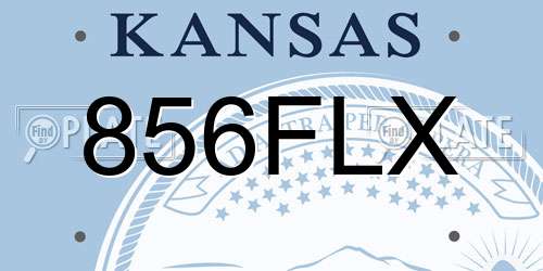 856FLX Kansas License Plate