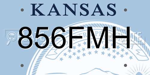 856FMH Kansas License Plate