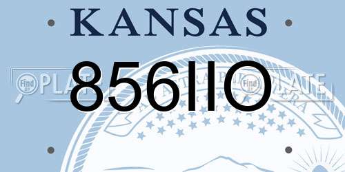 856IIO Kansas License Plate