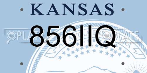 856IIQ Kansas License Plate