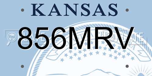 856MRV Kansas License Plate