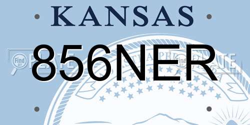 856NER Kansas License Plate