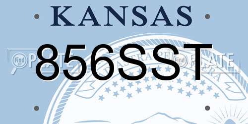 856SST Kansas License Plate