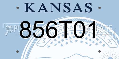 856T01 Kansas License Plate
