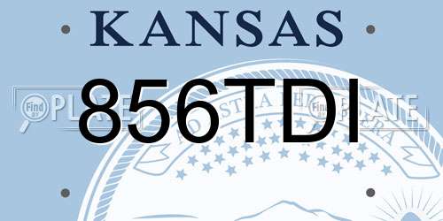 856TDI Kansas License Plate