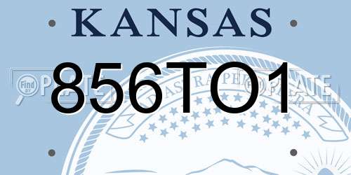 856TO1 Kansas License Plate