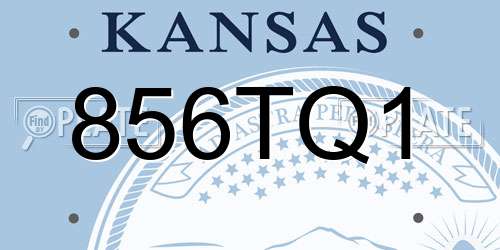 856TQ1 Kansas License Plate