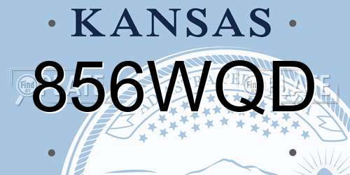 856WQD Kansas License Plate