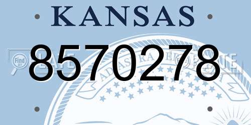 8570278 Kansas License Plate