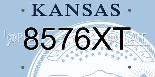 8576XT Kansas License Plate
