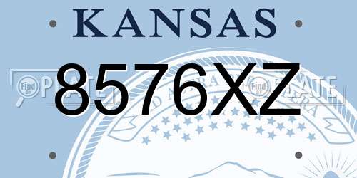 8576XZ Kansas License Plate