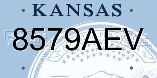8579AEV Kansas License Plate