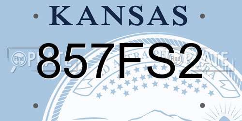 857FS2 Kansas License Plate