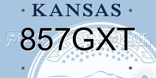 857GXT Kansas License Plate