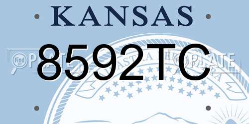 8592TC Kansas License Plate