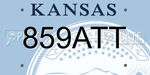 859ATT Kansas License Plate