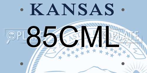 85CML Kansas License Plate