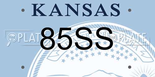 85SS Kansas License Plate