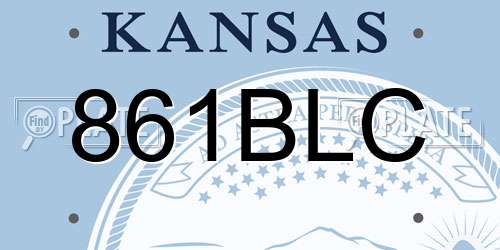 861BLC Kansas License Plate