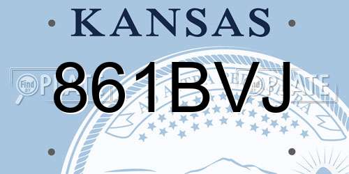861BVJ Kansas License Plate